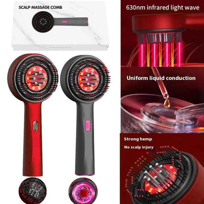 Red Light Vibration Head Massager & Oil Applicator