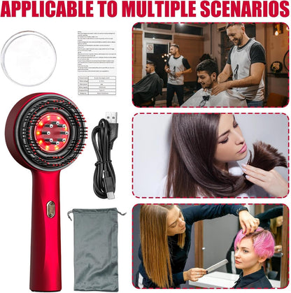 Red Light Vibration Head Massager & Oil Applicator